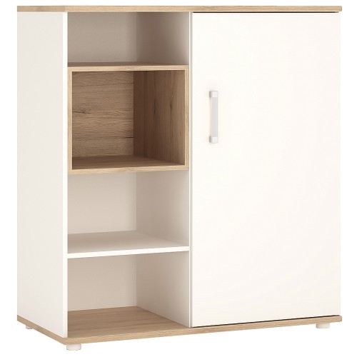 4KIDS Low cabinet with shelves (sliding door) with opalino handles