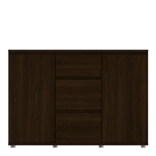 3 Drawer 2 Door in Dark Walnut Delivered Free & Fast. Nova Sideboard