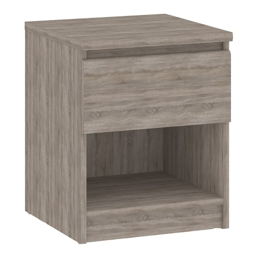 *Naia Bedside - 1 Drawer 1 Shelf in Truffle Oak