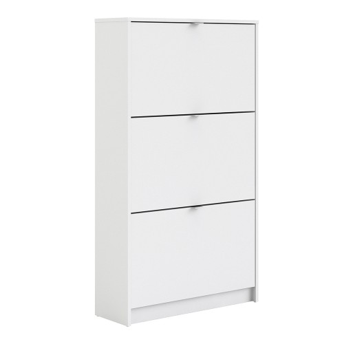 Shoes Shoe cabinet w. 3 tilting doors and 2 layers