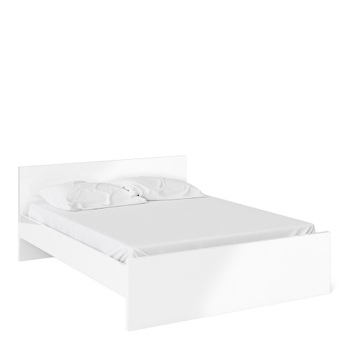 Naia Euro King Bed (160 x 200) in White High Gloss