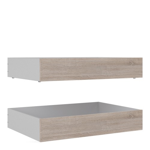 *Naia Set of 2 Underbed Drawers (for Single or Double beds) in Truffle Oak