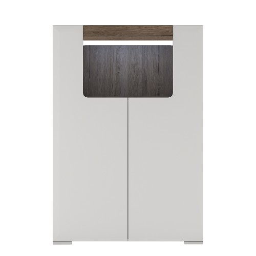 Toronto Low 2 Door cabinet with open shelf (inc. Plexi Lighting)