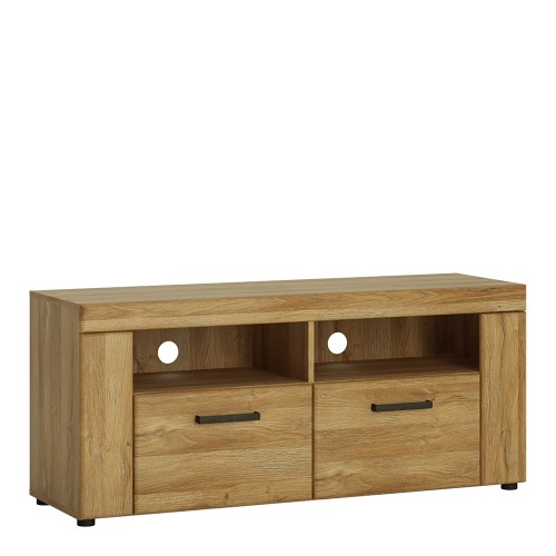 Cortina 2 drawer TV cabinet in Grandson Oak