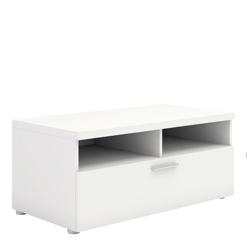 Napoli TV Unit 1 Drawer 2 Shelves in White