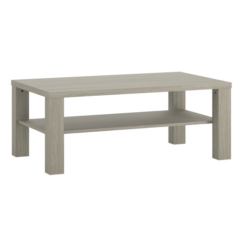 Madras Large Coffee Table with shelf in Champagne Melamine