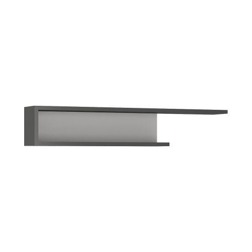 Lyon 140cm wall shelf in Platinum/Light Grey
