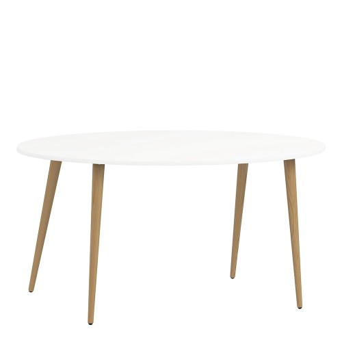 Oslo Dining Table - Large (160cm) in White and Oak