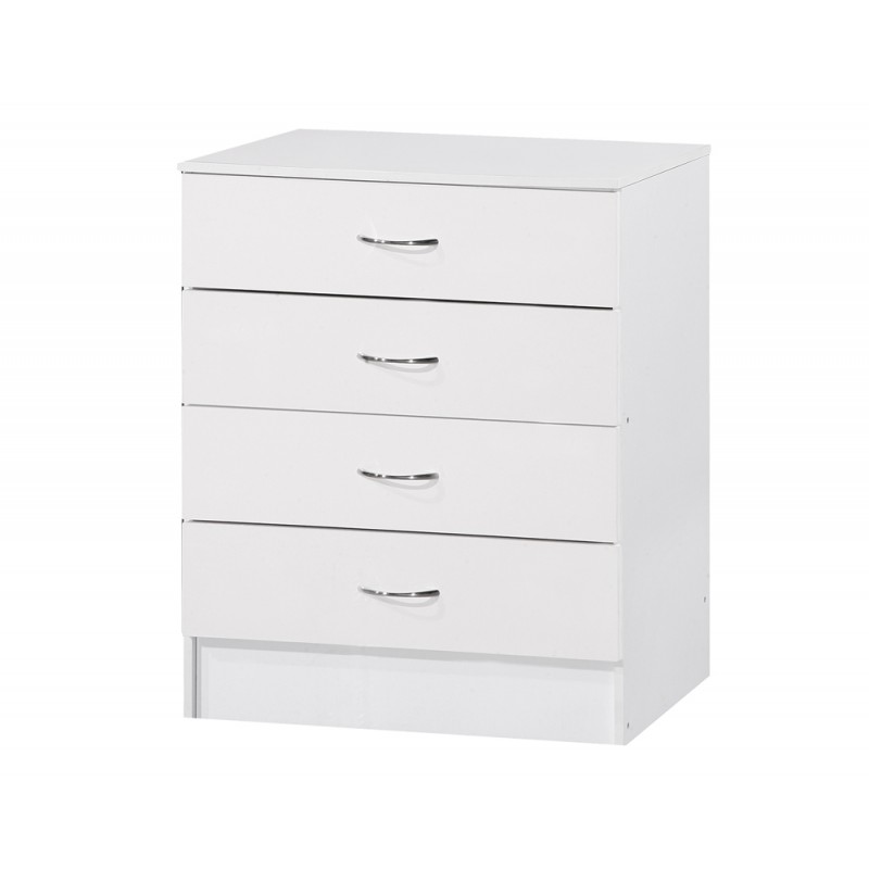Alpha White Gloss Two Tone Chest Of 4 Drawers