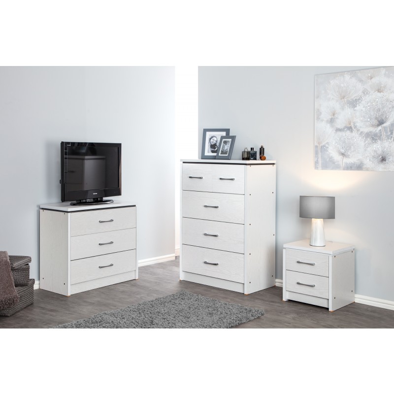 White Ash Chest of 3 Drawers