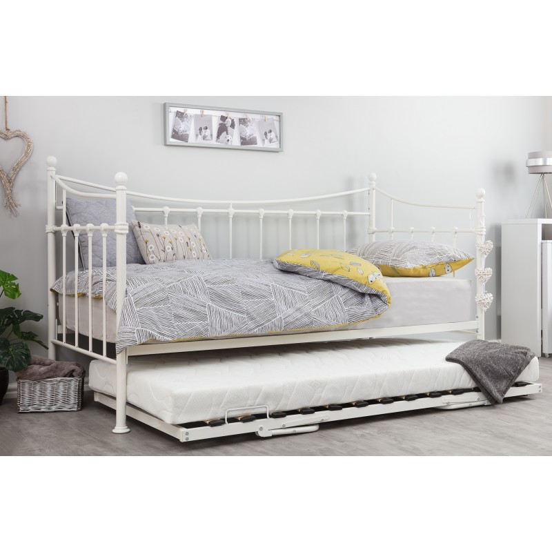 Jasmine White Daybed With Trundle