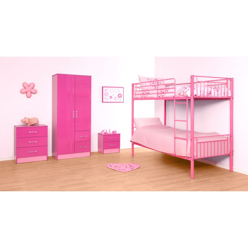 Montreal Pink Single Bunk Bed