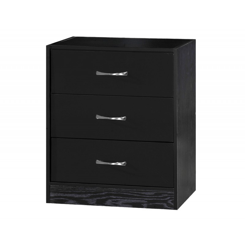 Marina Black Gloss Two Tone Chest Of 3 Drawer