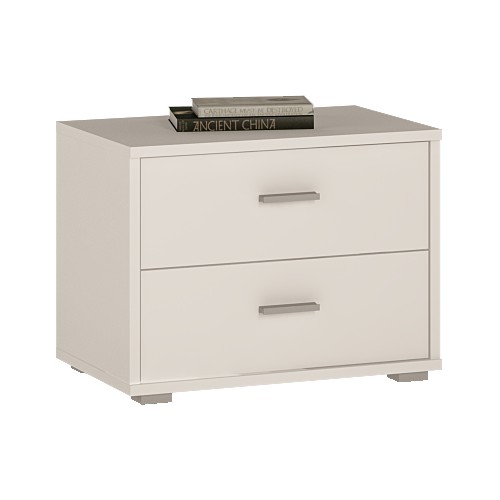 4 You 2 Drawer low chest/ Bedside in Pearl White