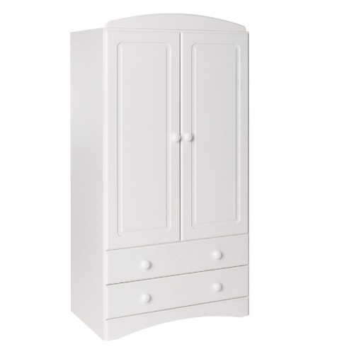Scandi 2 Door 2 Drawer Combi Wardrobe in White