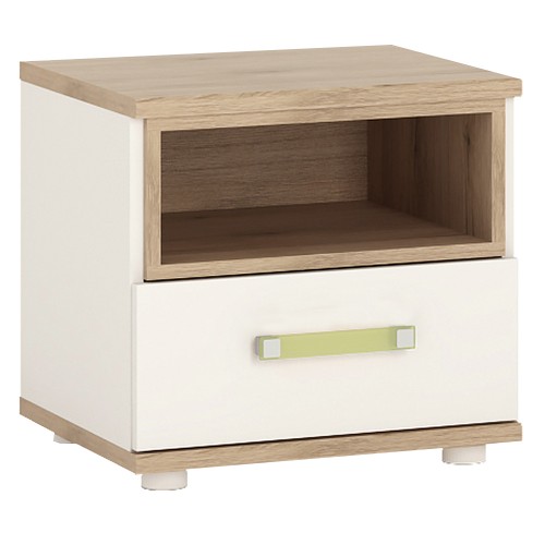 4KIDS 1 drawer bedside cabinet with lilac handles