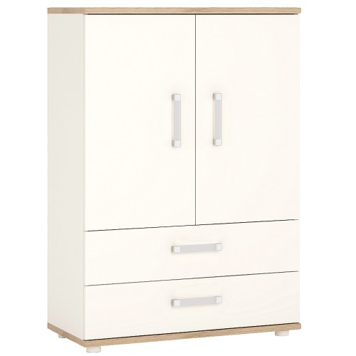 4KIDS 2 door 2 drawer cabinet with opalino handles