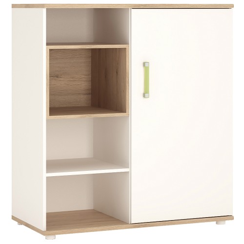 4KIDS Low cabinet with shelves (sliding door) with lemon handles