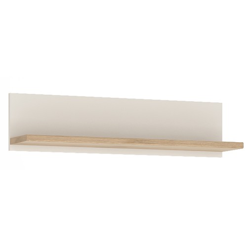 4KIDS 81 cm wall shelf in light oak and white high gloss