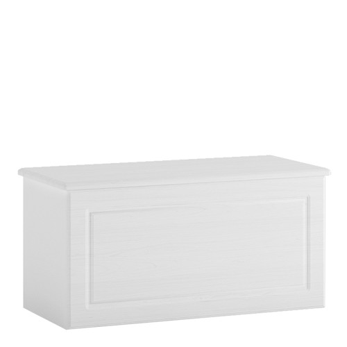 Hampshire Ottoman in white textured MDF and white melamine