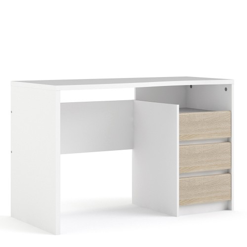 Function Plus Desk 3 drawers White Oak structure