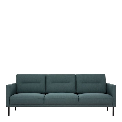 Larvik 3 Seater Sofa - Dark Green, Black Legs