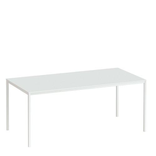 Family Dining Table 140cm White Table Top with White Legs